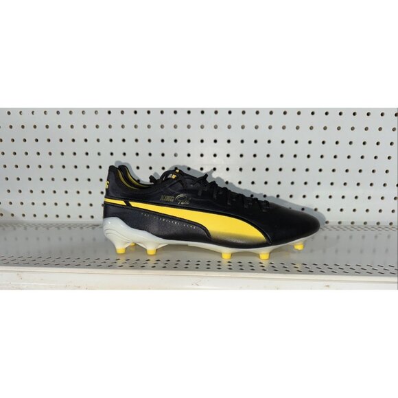 PUMA King Ultimate AG Pele Legends Pack Mens Soccer Cleats Size 11 Black Yellow - Picture 1 of 13